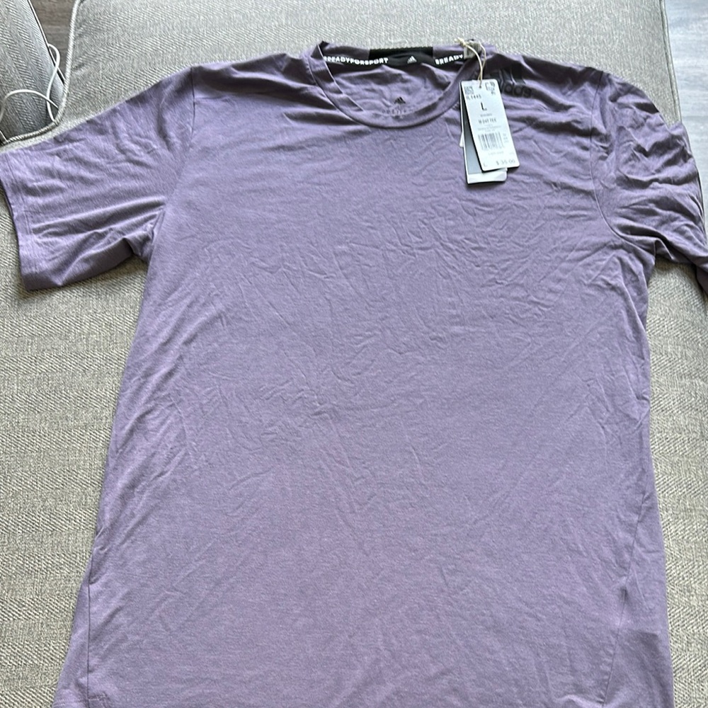 Adidas Purple Crew Neck Short Sleeve Tee
